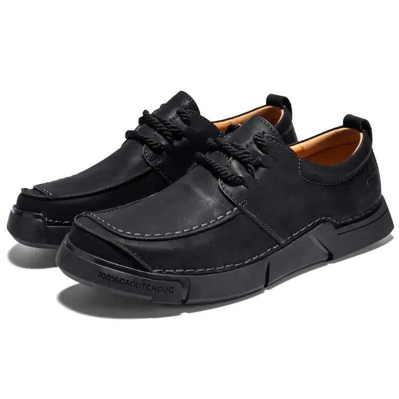 Shoes for Man Are Fashionable Dark Brown Loafers Suitable Outdoor Activities Breathable Daily Casual Shoes with Lace Up Design