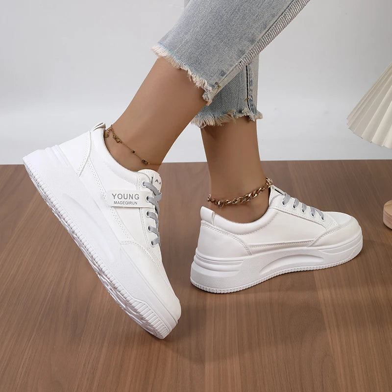 Super Comfortable White Sneakers for Women2025Spring and summer new versatile soft-soled sports sneakers casual shoes