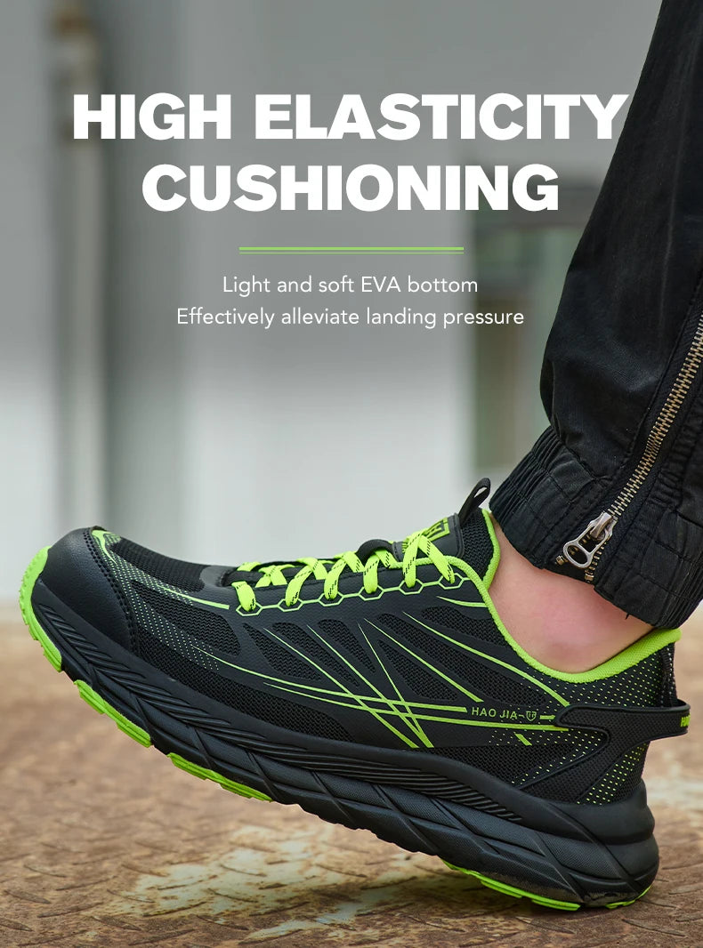 Lightweight Steel toe Shoes Work Sneakers Safety Shoes Men Anti-smash Anti puncture Indestructible shoes Security Breathable
