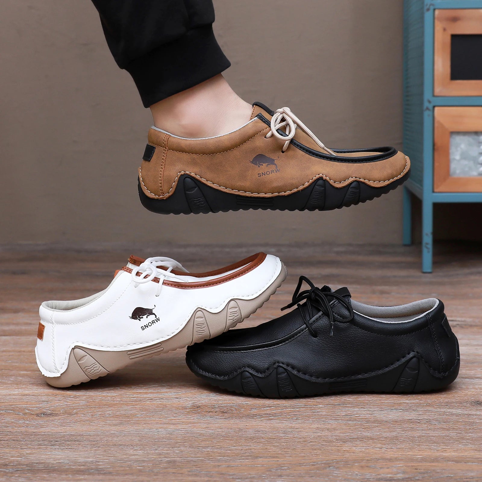 Shoes for Man Fashion Brand Loafers Soft Soled Comfortable Casual Walking Shoes Breathable Sports Tennis Outdoor Driving Shoes