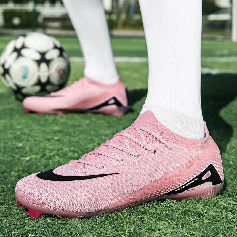 New Men Sport Soccer Shoes Training Boys Football Boots Outdoor Adult  Long Spikes Non Slip Cleats Breathable Match Comfortable