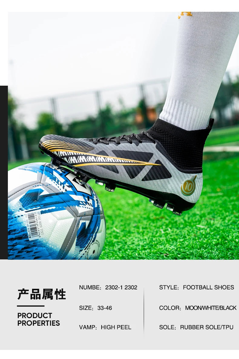 Men Soccer Shoes Kids Football Boots Women Professional Soccer Cleats Antiskid Chaussure Football TF/FG Outdoor Football Shoes