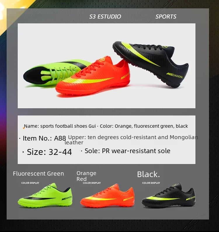 Soccer Shoes For Boys Girls Children'S Youth Broken Studs Flat Bottom For Training Sports Football Boots Cleats Shoes Low-Cut