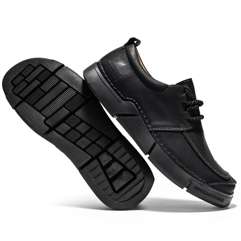 Shoes for Man Are Fashionable Dark Brown Loafers Suitable Outdoor Activities Breathable Daily Casual Shoes with Lace Up Design