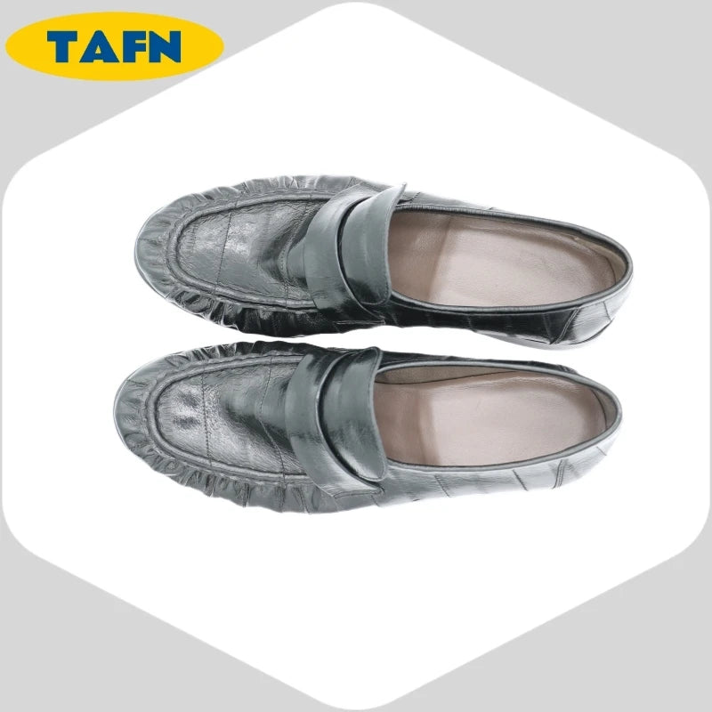 Loafers Slip-on Flat Shoes Trendy Style High-End Good-Looking All-Matching Comfortable Refined and Simple  A40101