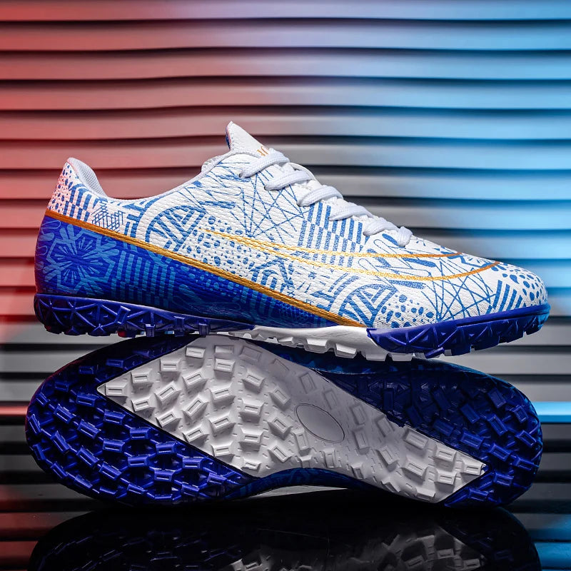 Soccer shoes, unisex style, comfortable, breathable, wear-resistant, available in TF and FG, two colors to choose from.