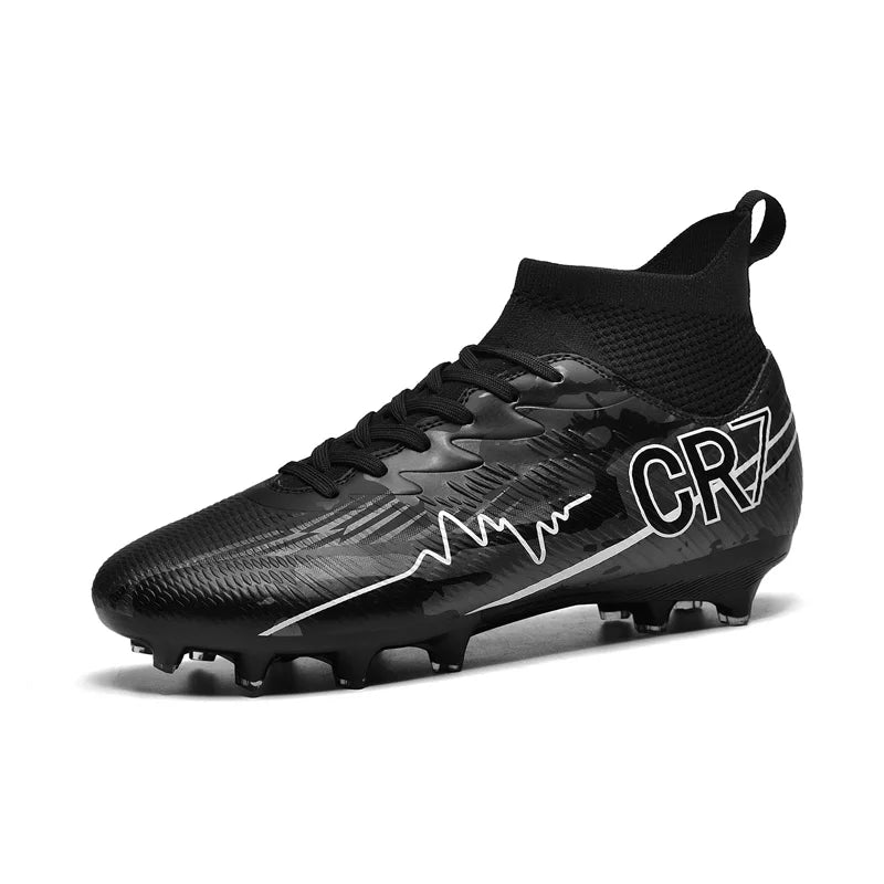Men Soccer Shoes Cleats Mid-top Non-Slip FG/TF Football Boots Chuteira Campo High-quality Match Sneakers Futsal Indoor