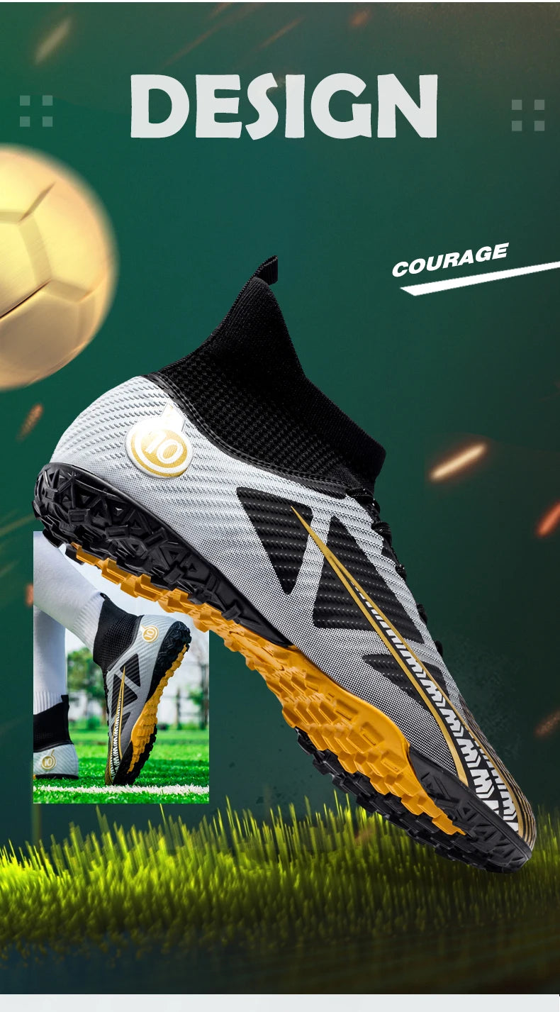 Men Soccer Shoes Kids Football Boots Women Professional Soccer Cleats Antiskid Chaussure Football TF/FG Outdoor Football Shoes