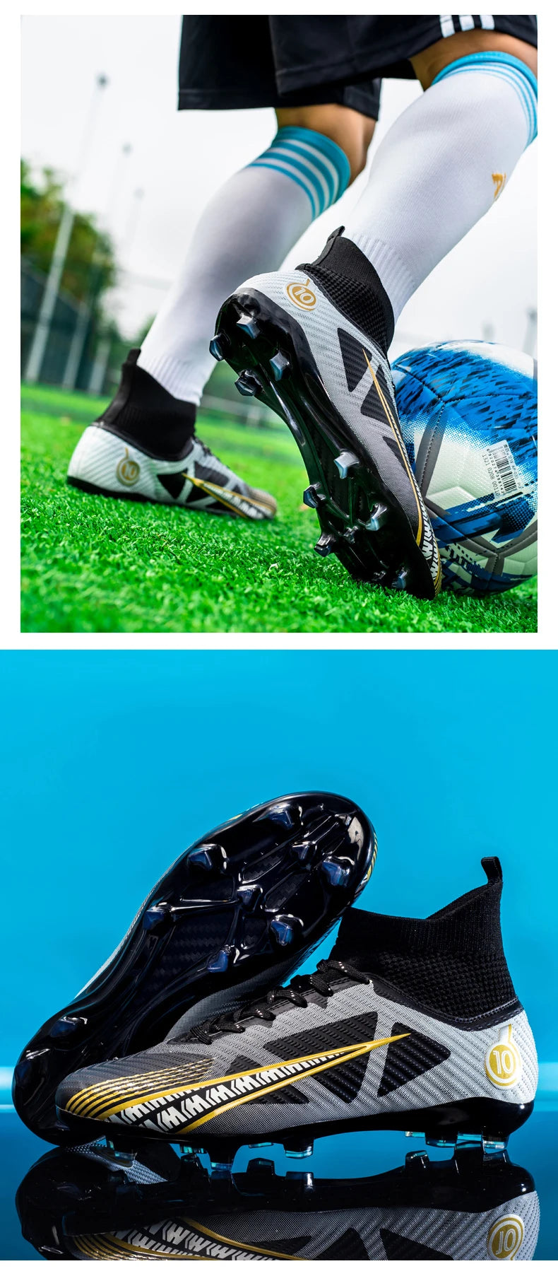 Men Soccer Shoes Kids Football Boots Women Professional Soccer Cleats Antiskid Chaussure Football TF/FG Outdoor Football Shoes