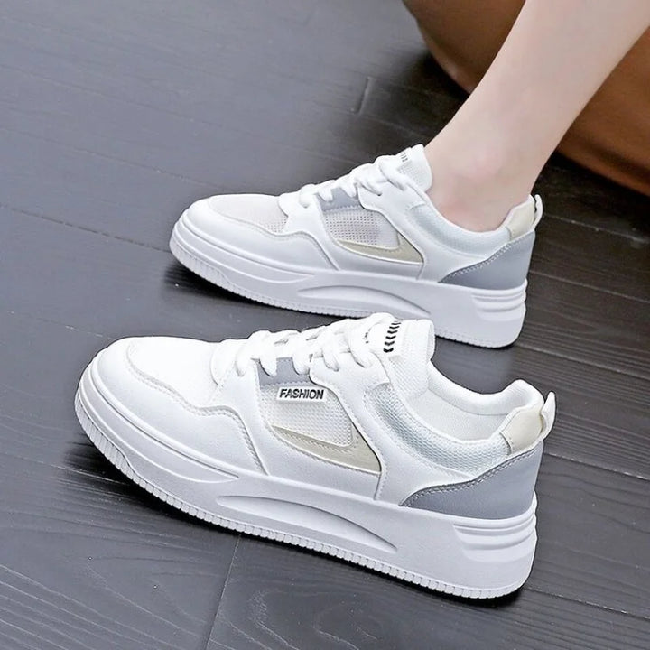 2025 Spring/Autumn New Platform  Sneakers for Women - Fashion Patchwork Casual Shoes | Breathable & Slip-Resistant Sports Style