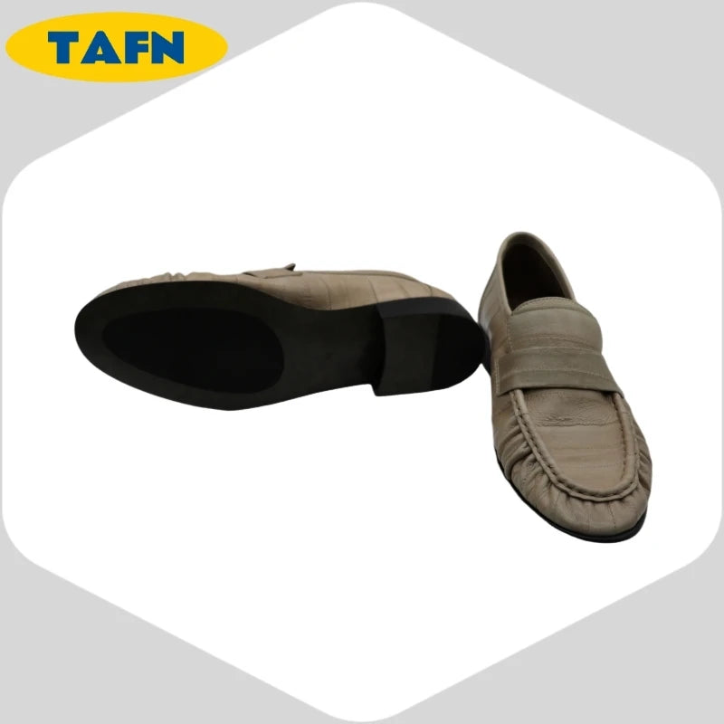 Loafers Slip-on Flat Shoes Trendy Style High-End Good-Looking All-Matching Comfortable Refined and Simple  A40101