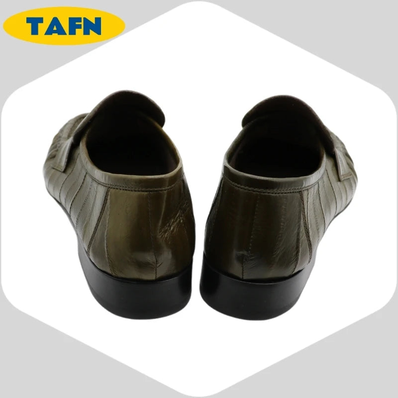 Loafers Slip-on Flat Shoes Trendy Style High-End Good-Looking All-Matching Comfortable Refined and Simple  A40101