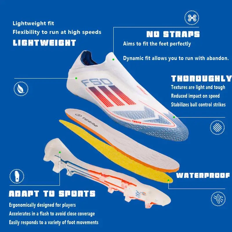 Soccer Shoes New Arrival For Men And Women Suitable For Outdoor Sports Futsal Shoes With Belt