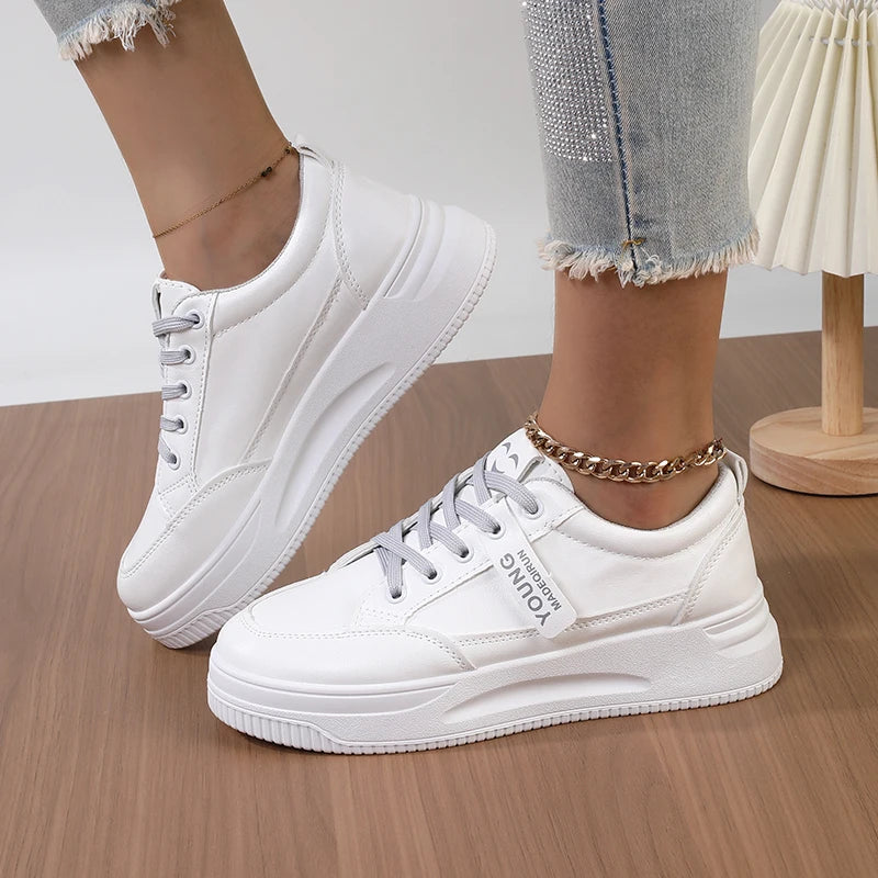Super Comfortable White Sneakers for Women2025Spring and summer new versatile soft-soled sports sneakers casual shoes