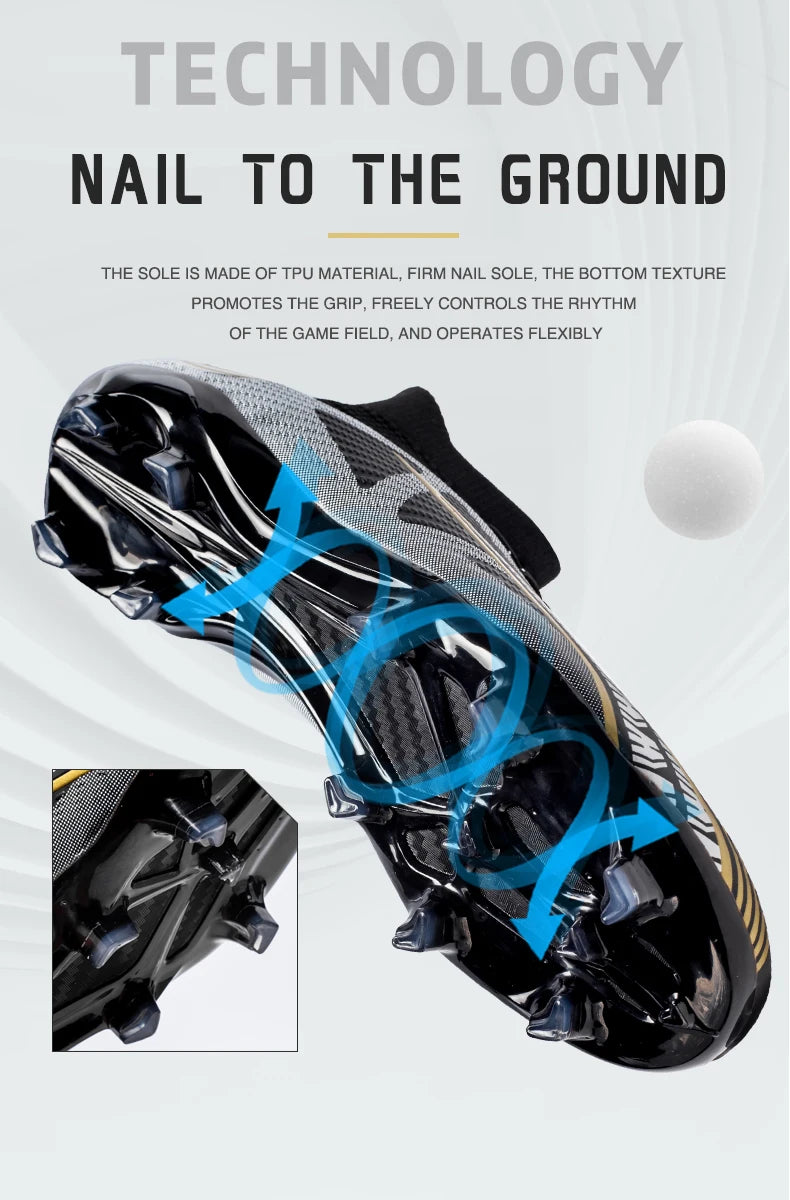 Men Soccer Shoes Kids Football Boots Women Professional Soccer Cleats Antiskid Chaussure Football TF/FG Outdoor Football Shoes