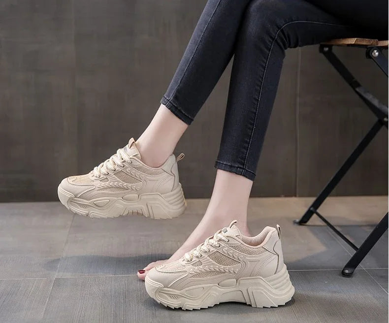 Sports Shoes for Women Athletic Round Toe High on Platform Woman Footwear Sneakers Sale Designer Luxury Offers Vulcanized Shoe H