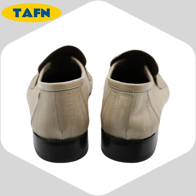 Loafers Slip-on Flat Shoes Trendy Style High-End Good-Looking All-Matching Comfortable Refined and Simple  A40101