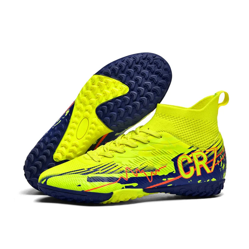 Men Soccer Shoes Cleats Mid-top Non-Slip FG/TF Football Boots Chuteira Campo High-quality Match Sneakers Futsal Indoor