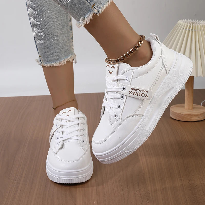 Super Comfortable White Sneakers for Women2025Spring and summer new versatile soft-soled sports sneakers casual shoes