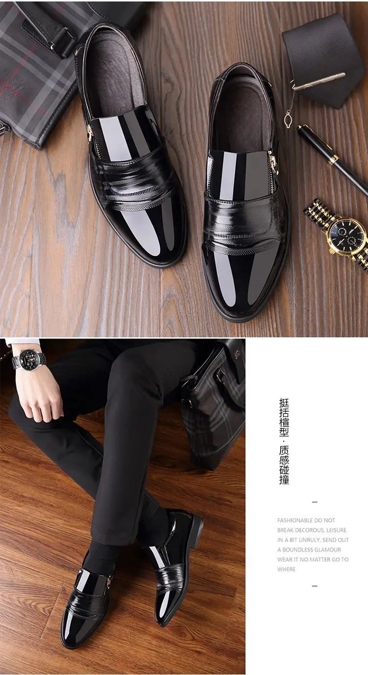 Shoes for Men Shoes Leather Shoes Business Dress Shoes All-Match Casual Shock-Absorbing Wear-Resistant Footwear Chaussure Homme