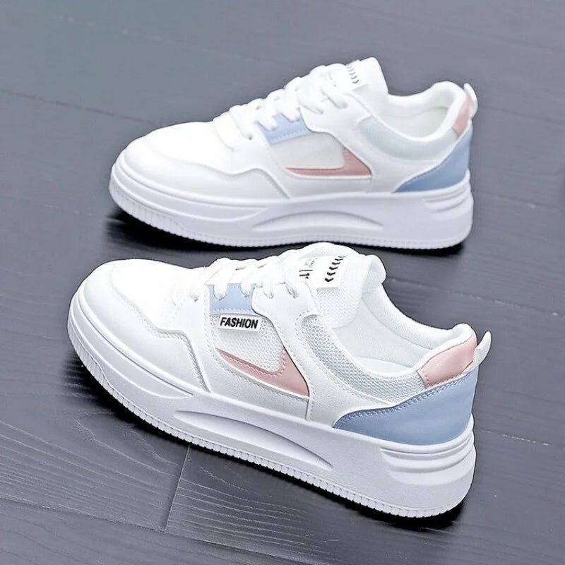 2025 Spring/Autumn New Platform  Sneakers for Women - Fashion Patchwork Casual Shoes | Breathable & Slip-Resistant Sports Style