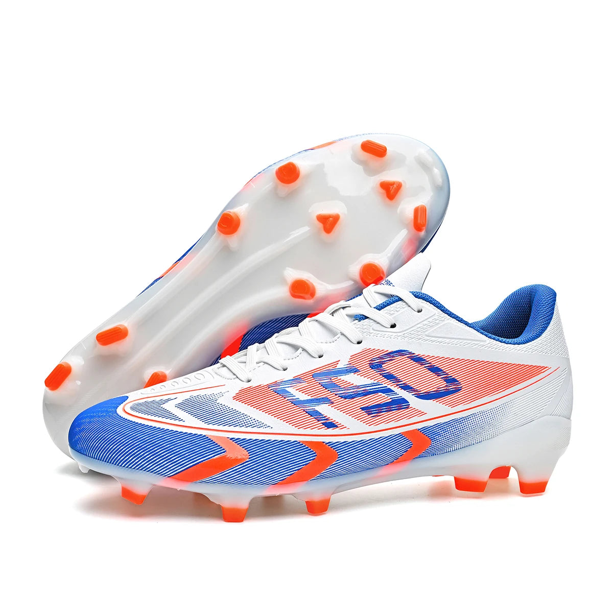 Soccer shoes, unisex style, comfortable, breathable, wear-resistant, available in TF and FG, two colors to choose from.