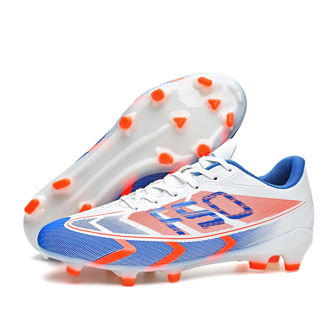 Soccer shoes, unisex style, comfortable, breathable, wear-resistant, available in TF and FG, two colors to choose from.