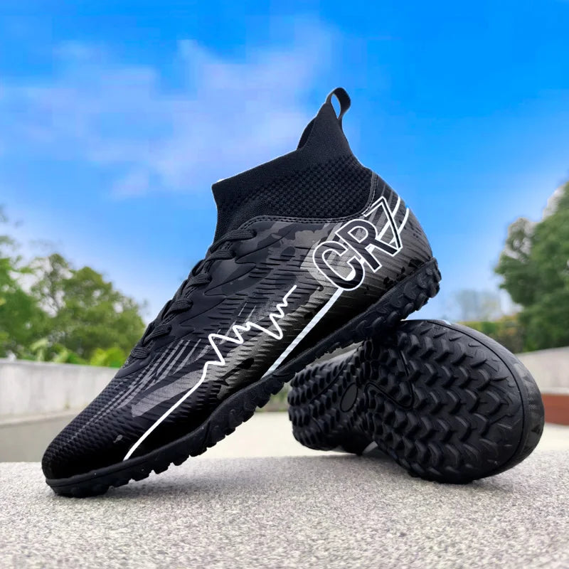 Men Soccer Shoes Cleats Mid-top Non-Slip FG/TF Football Boots Chuteira Campo High-quality Match Sneakers Futsal Indoor