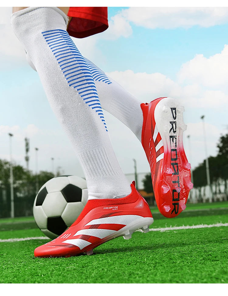 Man Soccer Shoes Original Football Boots for Men Studded Society Turf Indoor Training Cleats Non Slip Ultralight Kids Sneakers