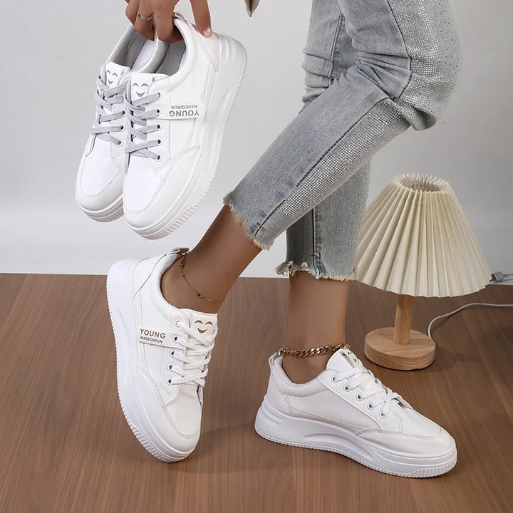 Super Comfortable White Sneakers for Women2025Spring and summer new versatile soft-soled sports sneakers casual shoes