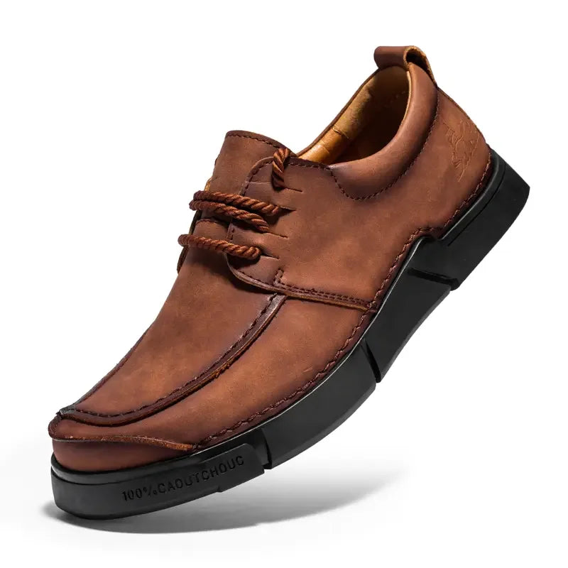 Shoes for Man Are Fashionable Dark Brown Loafers Suitable Outdoor Activities Breathable Daily Casual Shoes with Lace Up Design
