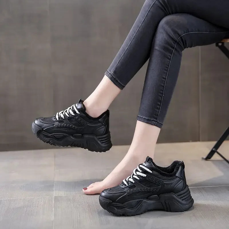 Sports Shoes for Women Athletic Round Toe High on Platform Woman Footwear Sneakers Sale Designer Luxury Offers Vulcanized Shoe H