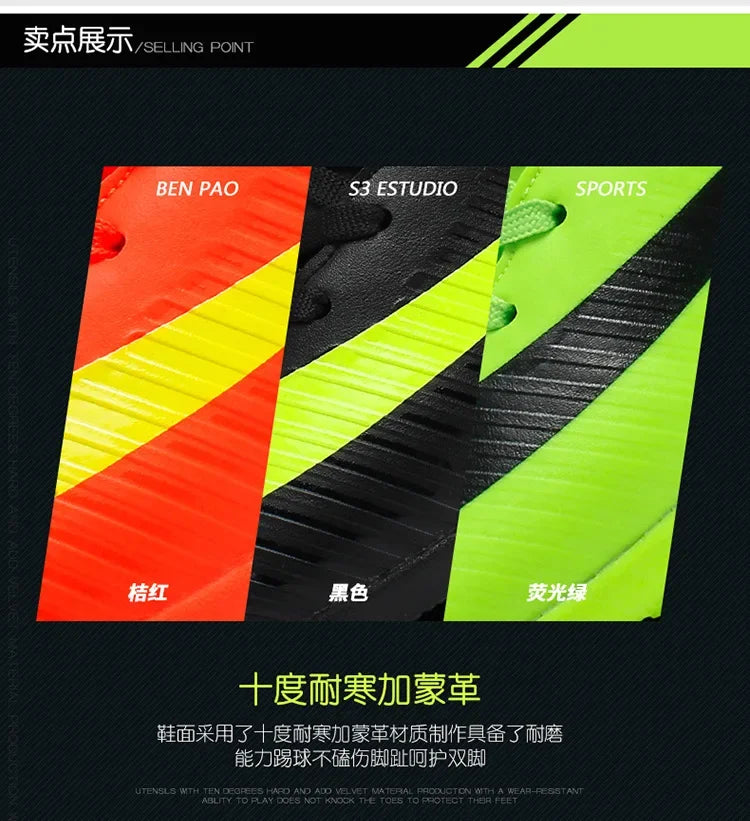 Soccer Shoes For Boys Girls Children'S Youth Broken Studs Flat Bottom For Training Sports Football Boots Cleats Shoes Low-Cut