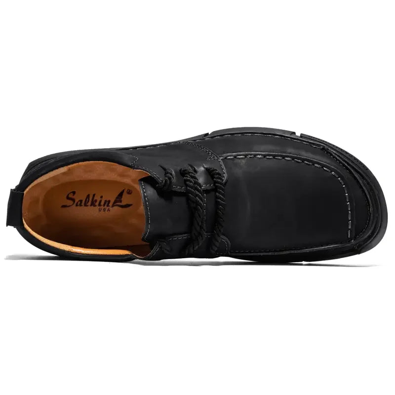 Shoes for Man Are Fashionable Dark Brown Loafers Suitable Outdoor Activities Breathable Daily Casual Shoes with Lace Up Design