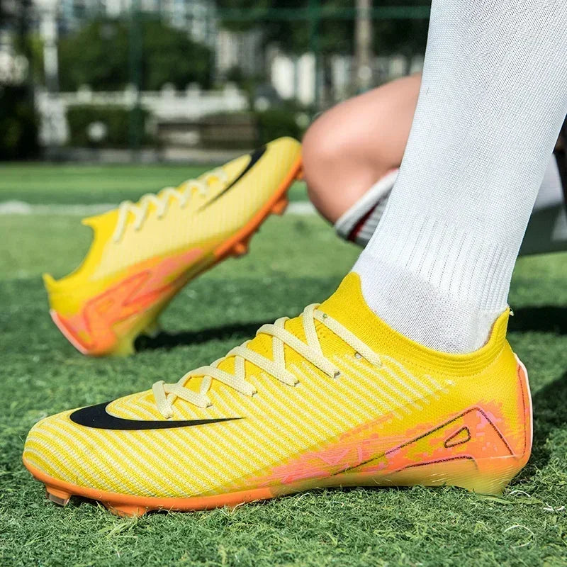 New Men Sport Soccer Shoes Training Boys Football Boots Outdoor Adult  Long Spikes Non Slip Cleats Breathable Match Comfortable