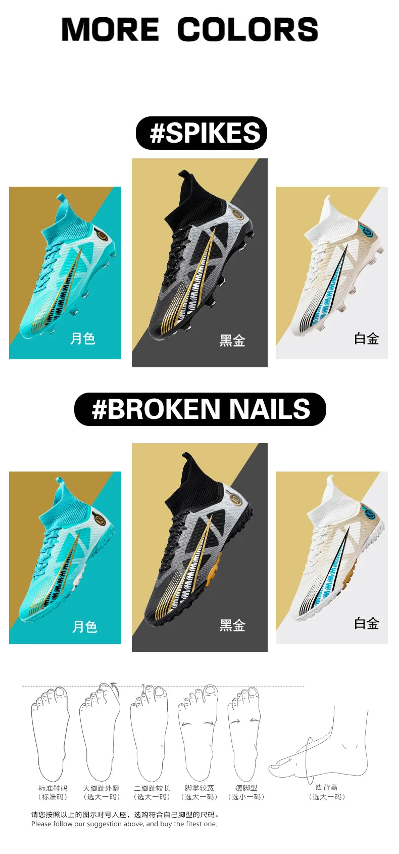 Men Soccer Shoes Kids Football Boots Women Professional Soccer Cleats Antiskid Chaussure Football TF/FG Outdoor Football Shoes