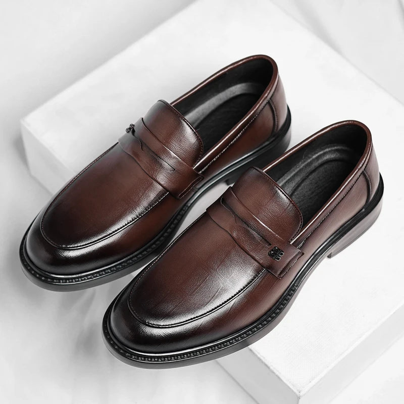 Male Shoes High Quality Fashion Men Business Shoes Italian Handmade Shoes Genuine Leather Loafers Slip-ons Men Casual Footwear