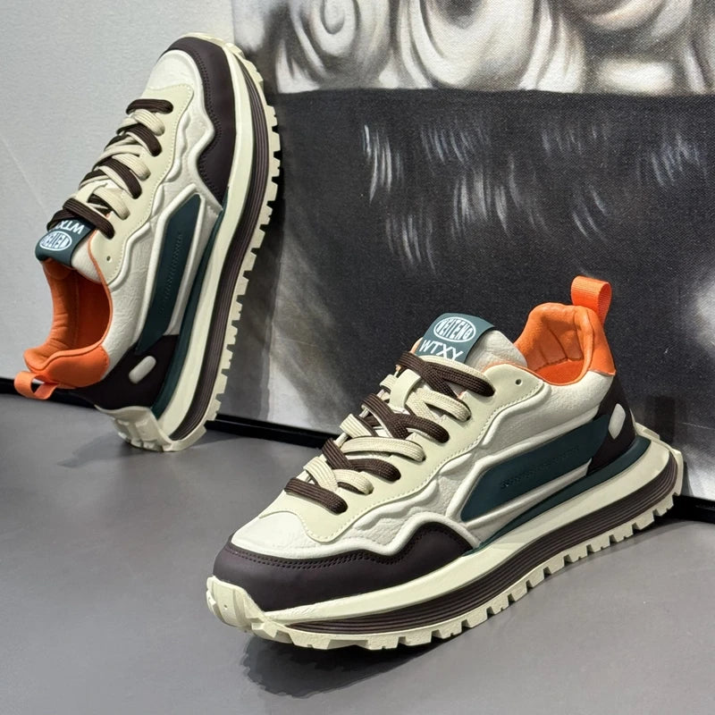 Men's Sneakers Shoes for Men Platform Sports Shoes Sports and Leisure Casual Sneaker Non-slip Fashion Wear-resistant Loafers