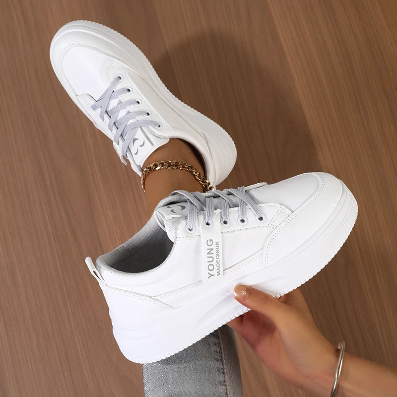 Super Comfortable White Sneakers for Women2025Spring and summer new versatile soft-soled sports sneakers casual shoes